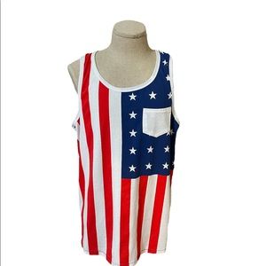 SALE THRU 8/14-  American flag tank